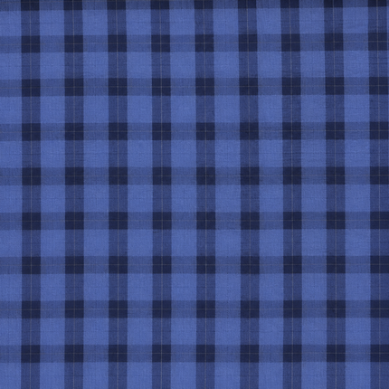 Royal Blue & Dark Blue Gingham Check Print Fabric — design 1218K-PBSRSM/DS-557, Clothwala