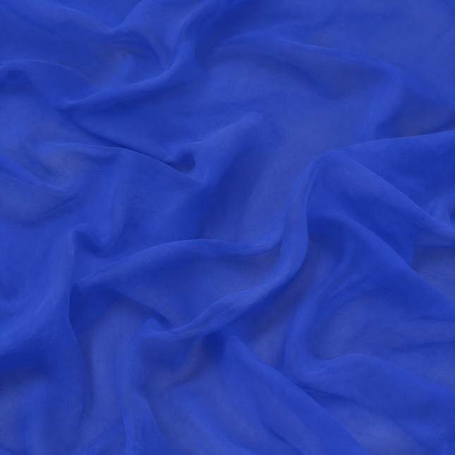 Royal Blue Solid Poly Georgette Fabric — design 832NG-SBGP/DS-62, Clothwala