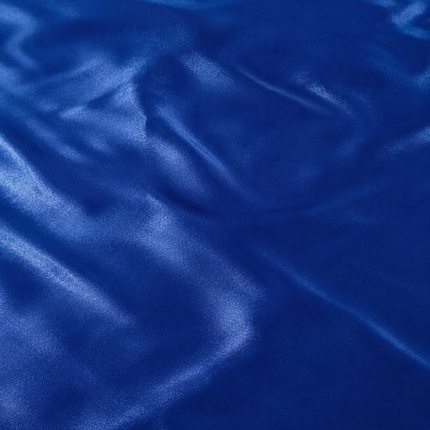 Royal Blue Solid Poly Japanese Satin Fabric — design DS-79, Clothwala
