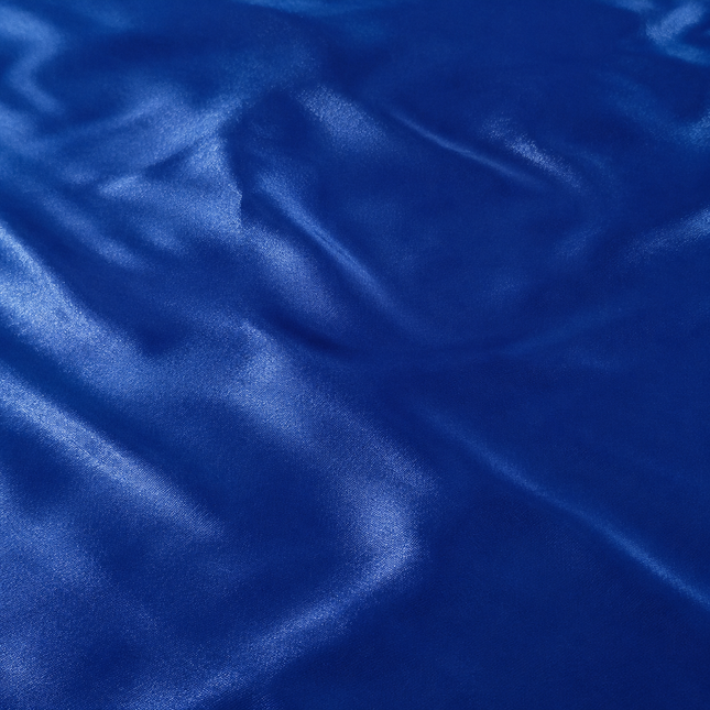 Royal Blue Solid Poly Japanese Satin Fabric — design DS-79, Clothwala