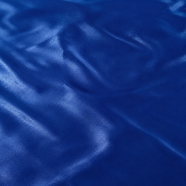 Royal Blue Solid Poly Japanese Satin Fabric