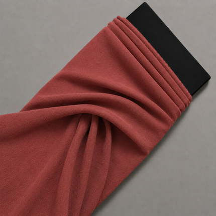 Terracotta Solid MOSS CREPE Fabric — design 631RM-ABDT/DS-49, Clothwala