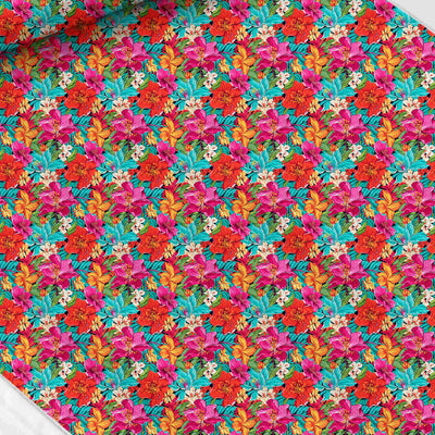Floral print fabric