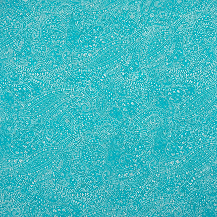 Turquoise & White Solid Poly Japanese Satin Fabric — design 064FSL-PBSRSM/DS-452, Clothwala