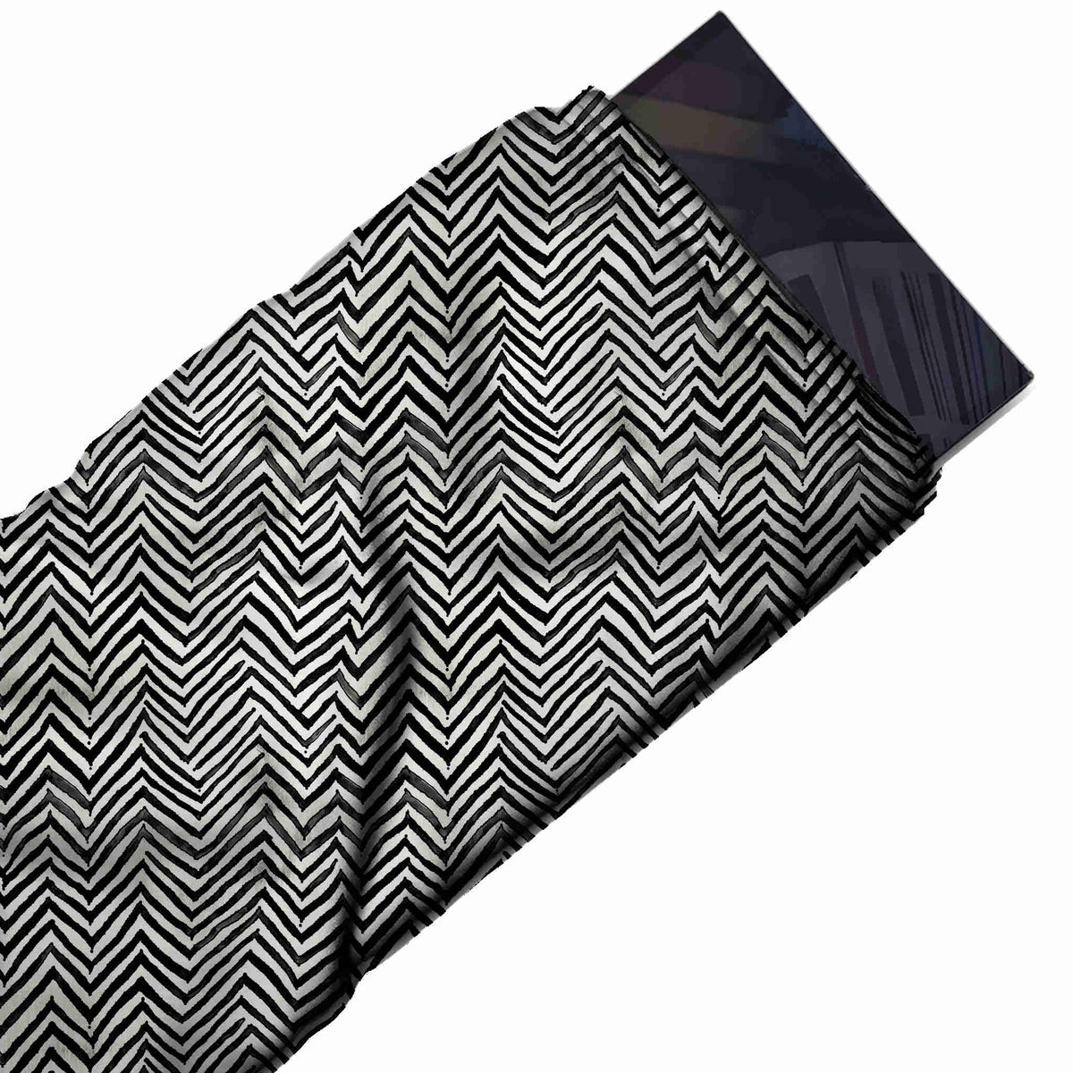 Flat fabric swatch: dense all-over herringbone of thin, design Design No_4024, Clothwala