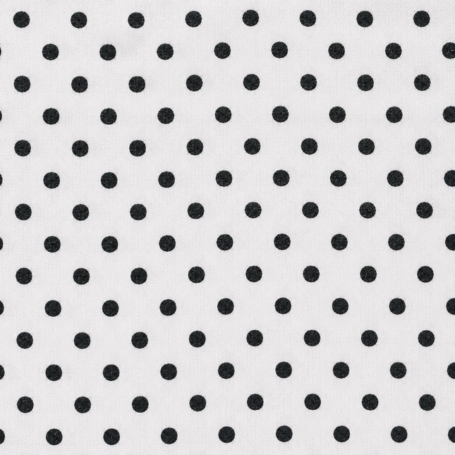 White & Black Polka Dot Print Fabric — design 037MSP-RSSC/DS-177, Clothwala
