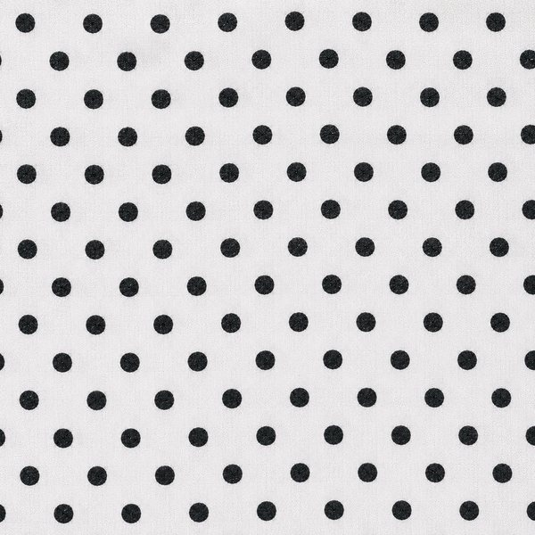 White & Black Polka Dot Print Fabric