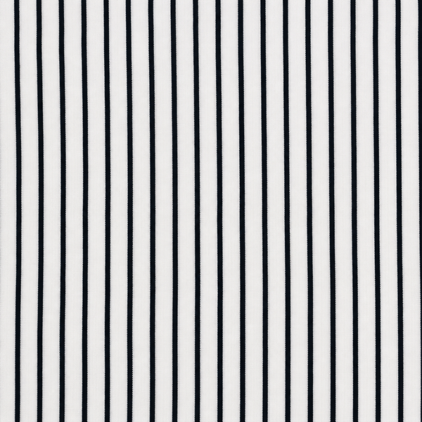 White & Black Thin Vertical Stripe Print Fabric