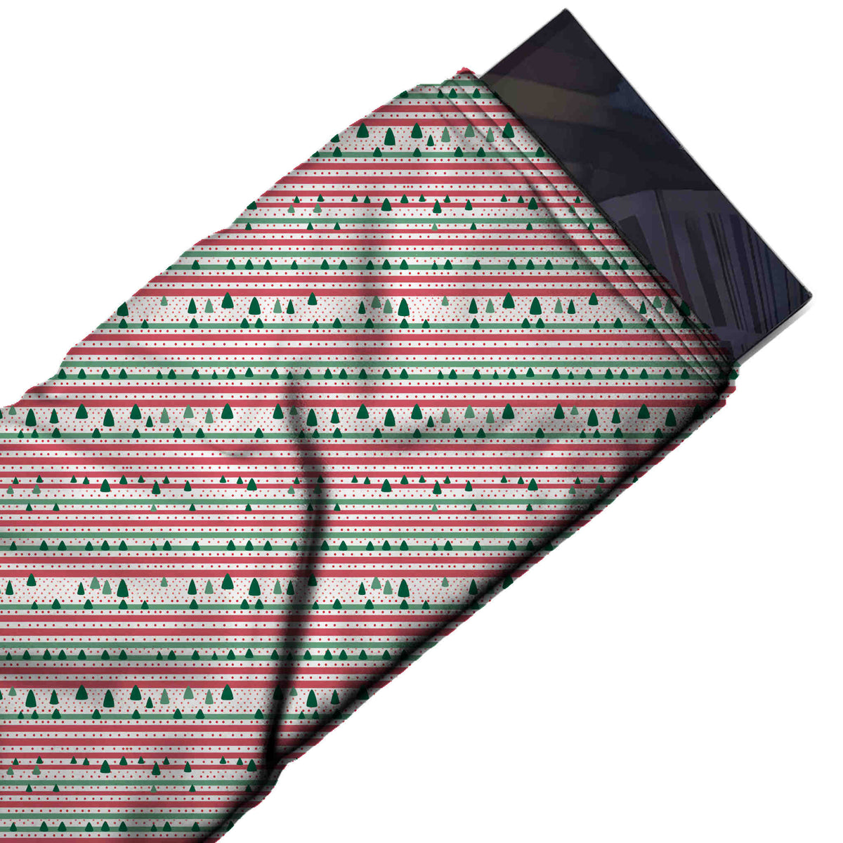 Flat fabric swatch: fine horizontal stripe of coral red, design Design No_4823, Clothwala