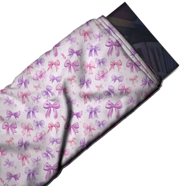 Flat fabric swatch: scattered all-over layout of small to medium watercolour-style satin, design Design No_4464, Clothwala