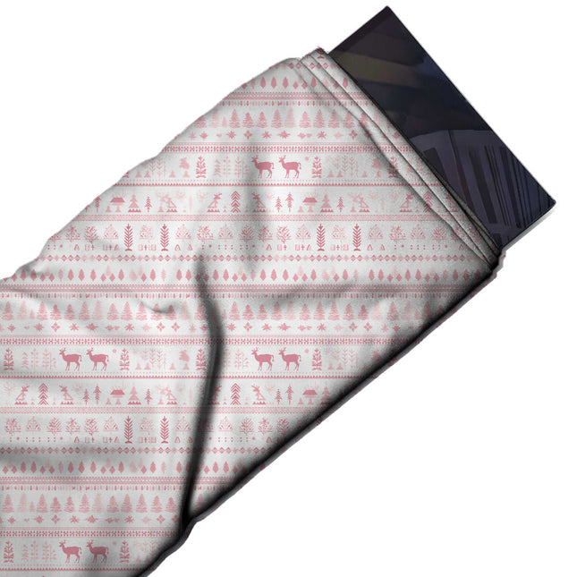 Flat fabric swatch: closely spaced horizontal bands of very small cross-stitch style, design Design No_4502, Clothwala