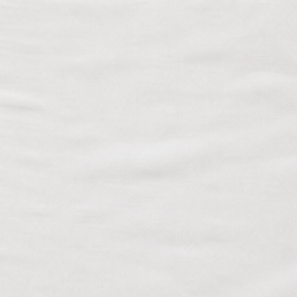 White & None Solid Poly Chiffon Fabric