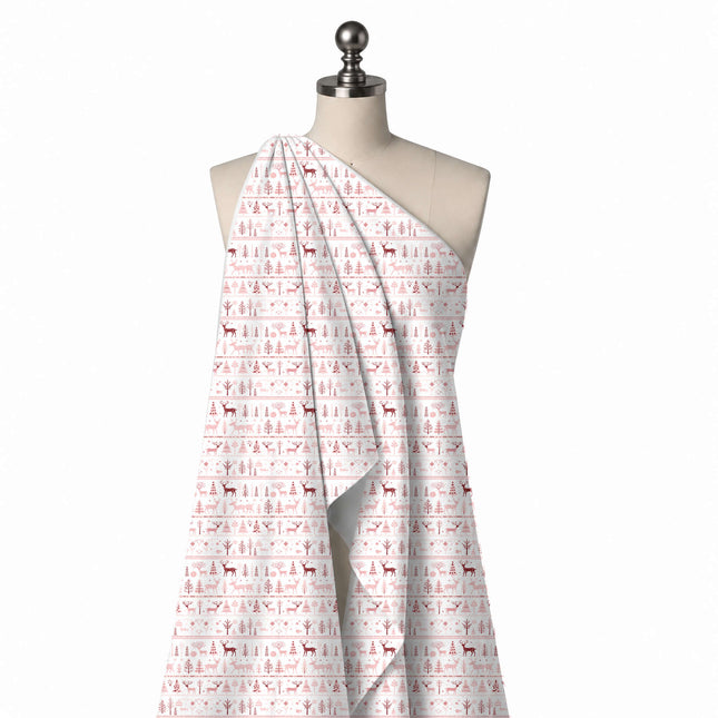 Draped on a mannequin: horizontal row layout of small to medium reindeer, design Design No_4505, Clothwala