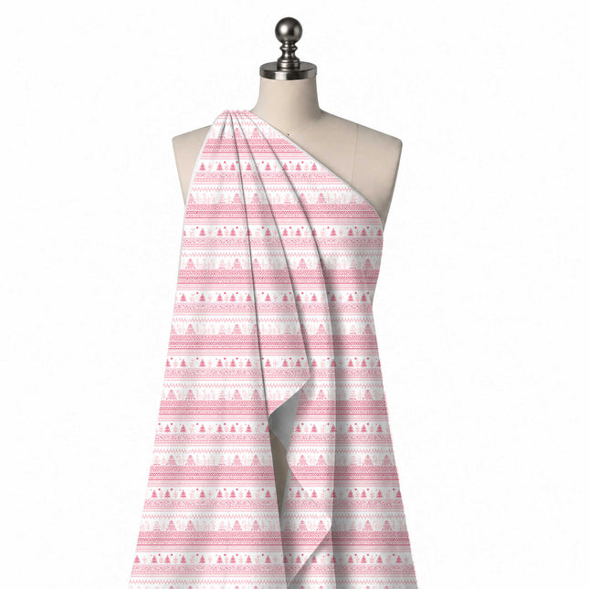 Draped on a mannequin: horizontal band layout alternating rows of small pixel-style, design Design No_4497, Clothwala