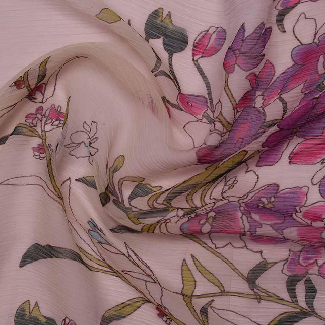 CHIFFON FLOWER PURPLE PRINT