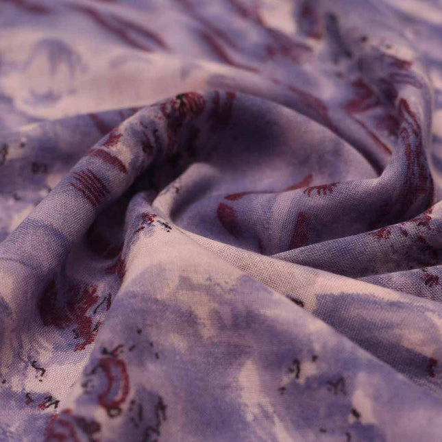 CHINA COTTON TAN OFF WHITE PRINT