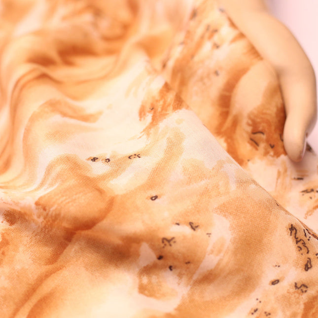 CHINA COTTON TAN OFF WHITE PRINT