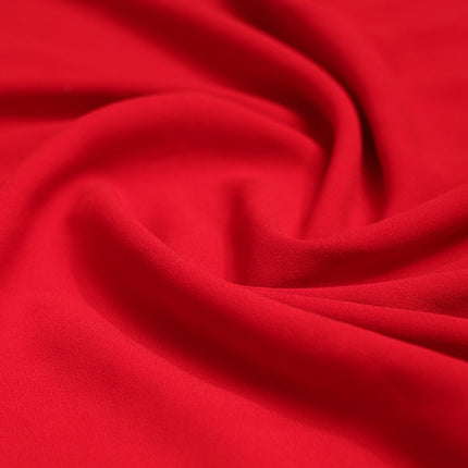 POLY HEAVY MOSS CREPE RED COLOR