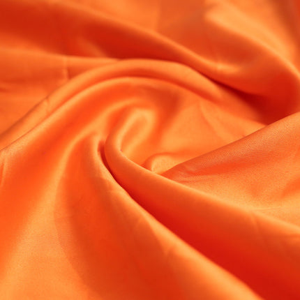 POLY HEAVY SATIN WITH SOFT FEEL ORANGE COLOR