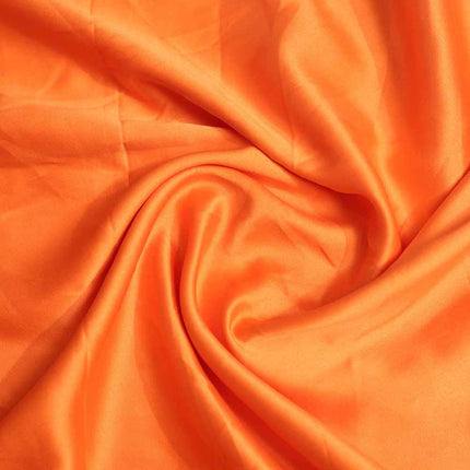 POLY HEAVY SATIN WITH SOFT FEEL ORANGE COLOR