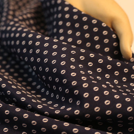 BLUE SOFT CREPE POLKA DOT PRINT