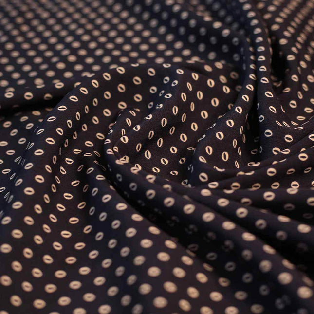 BLUE SOFT CREPE POLKA DOT PRINT