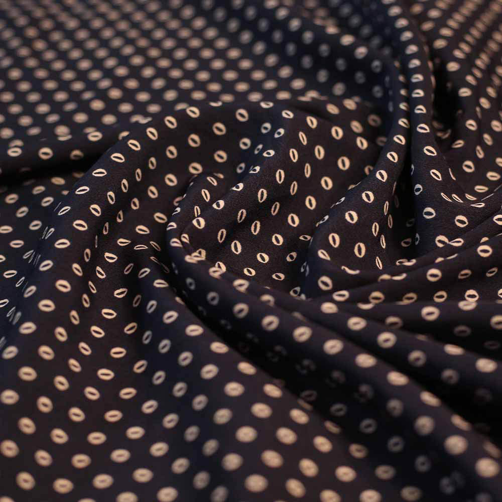BLUE SOFT CREPE POLKA DOT PRINT - Buy Crepe Fabric Wholesale Online India | Clothwala