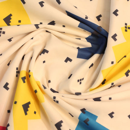 BLUE WHITE YELLOW ARROW SCUBA PRINTED