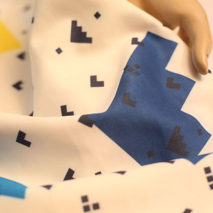BLUE WHITE YELLOW ARROW SCUBA PRINTED