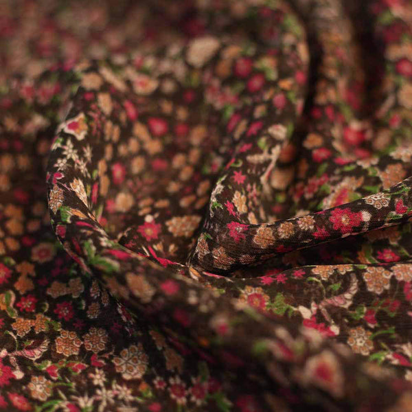 CHIFFON MULTI FLOWER PRINT