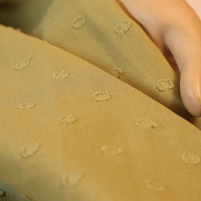 SWIZZ DOT GEORGETTE GREEN COLOR