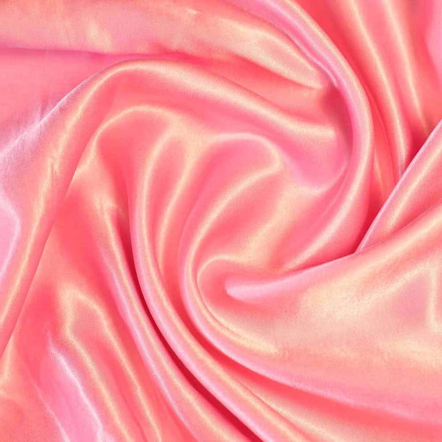 POLY HEAVY SATIN WITH SOFT FEEL PINK COLOR