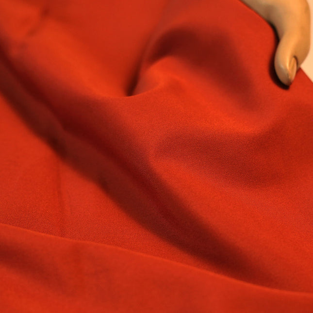 SOFT FEEL RED CREPE