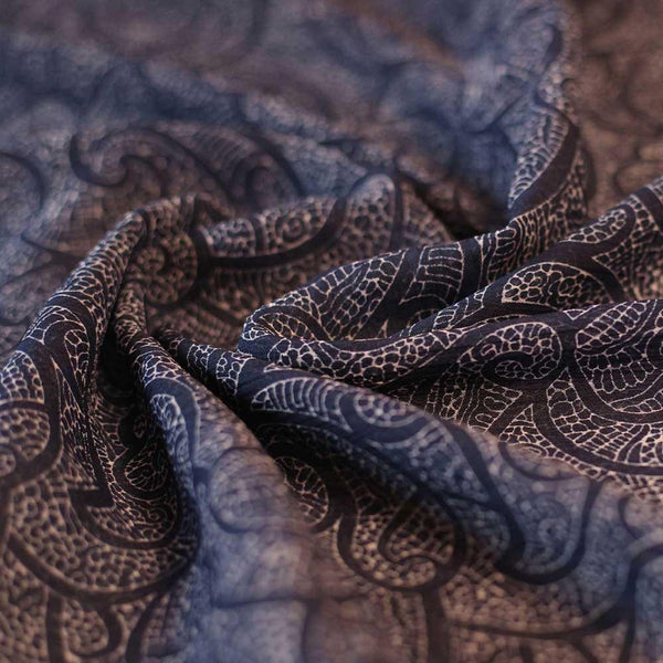 CHIFFON BLUE PAISLEY PRINT