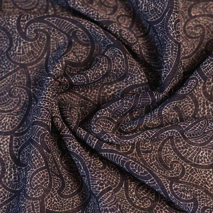 CHIFFON BLUE PAISLEY PRINT