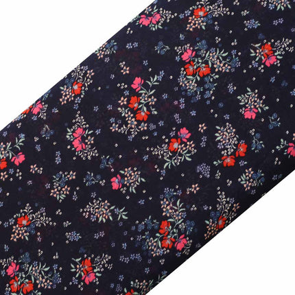 GEORGETTE BLUE FLOWER BUNCH  PRINT