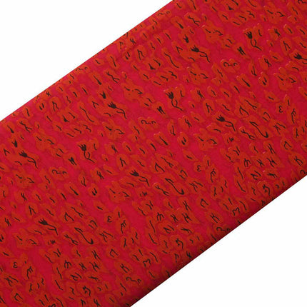 GEORGETTE RED ANIMAL PRINT