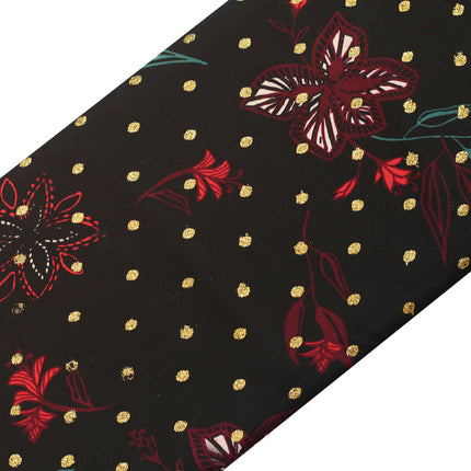 SOFT CREPE GLITTER BLACK PRINT