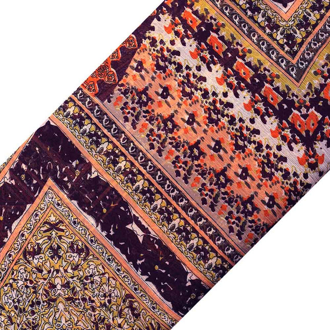 CHIFFON BROWN PAISLEY PRINT