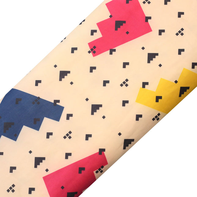 BLUE WHITE YELLOW ARROW SCUBA PRINTED