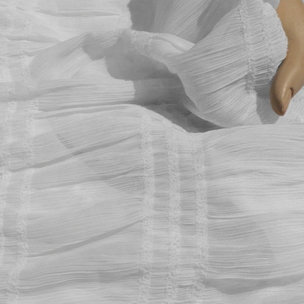 White Smoky Chiffon Fabric Wholesale India