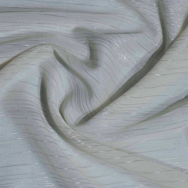 CHIIFON SILVER LUREX WHITE COLOR