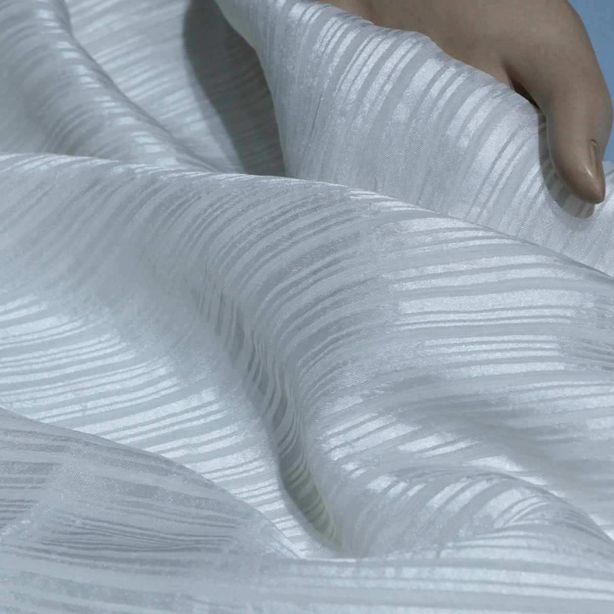SATIN STRIP LUREX WHITE COLOR - Buy Satin Lurex Fabric Wholesale Online India | Clothwala