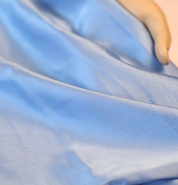 POLY SPUN SATIN WITH SPUN FEEL SKY BLUE  COLOR