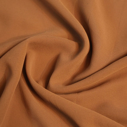 POLY GRAINY GEORGETTE BROWN SOLID FABRIC
