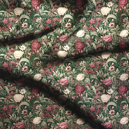 Elite Vintage Blossom Enchantment Soft Crepe Printed Fabric