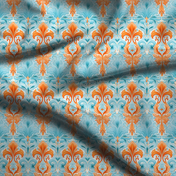 Victorian Elegance Soft Crepe Printed Fabric