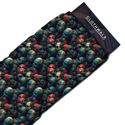 Sought-After Pixel Abstract Phantasm Soft Crepe Printed Fabric
