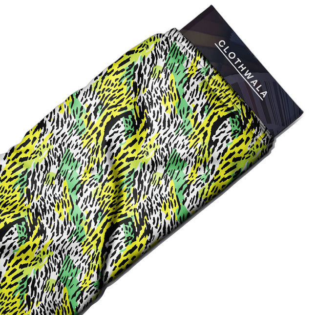 Hotpick Enchanted Animal Print Forest Camo uSoft Satin Printed Fabric
