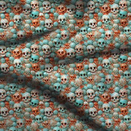 Bestseller Aqua Novelty Memento Soft Crepe Printed Fabric